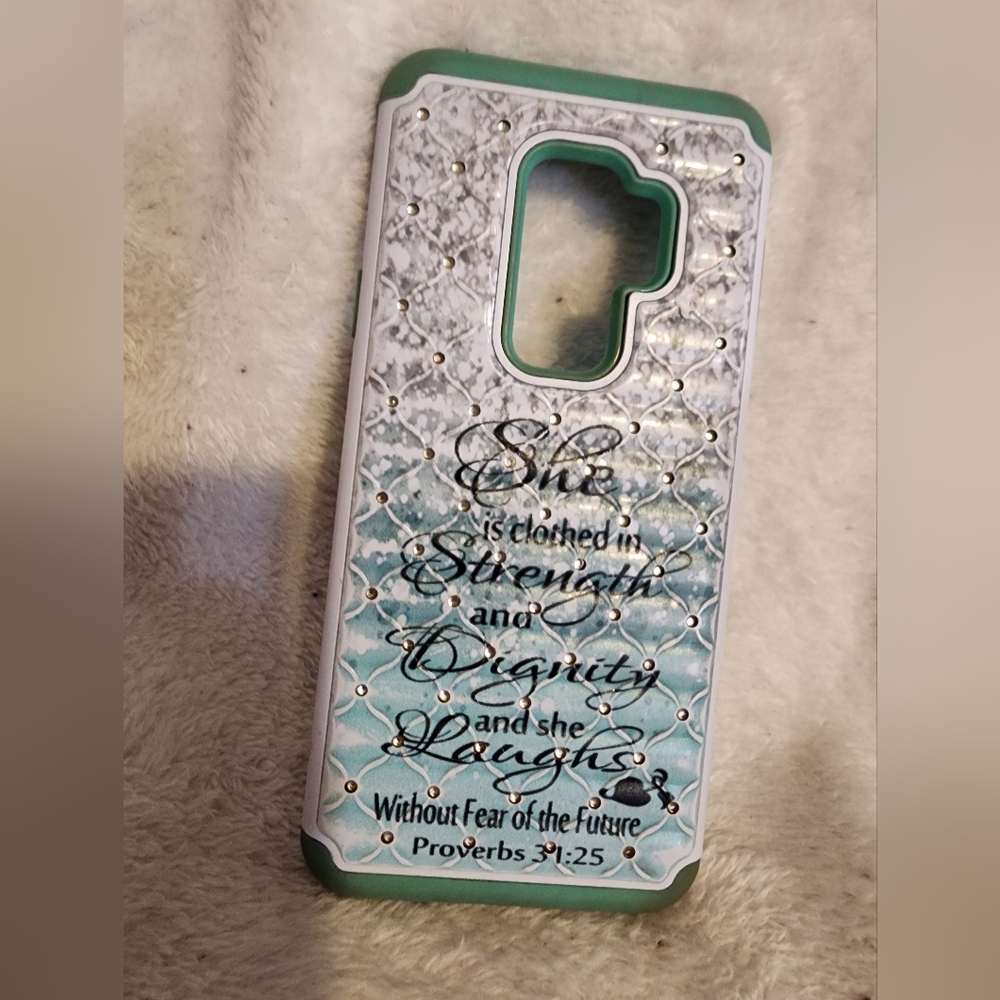 Phone Case, Blue and White Samsung Galaxy s9 Plus Christian Phone Case